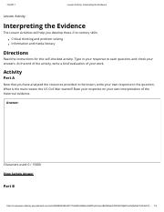 S Simington history11A interpreting the evidence unit 1