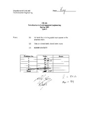 CE 341 Water Exam 1 Solutions 2002