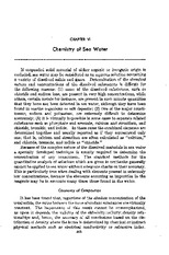chemistry of sea water