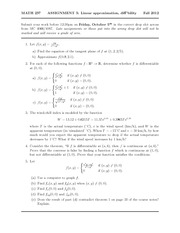 Linear approximation and differentiability assignment