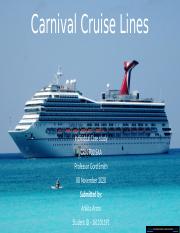 carnival cruise case study analysis