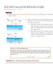 26.2 Snell's Law and the Refraction of Light.pdf