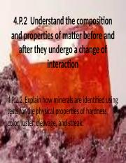 4.P.2.2 Properties of Matter Minerals June 2019 Rocks.pptx