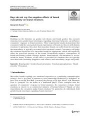 BOEUF (2020) The negative effects of brand masculinity on brand emotions.pdf