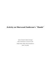 Activity on Sherwood Anderson's Hands.docx