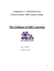 abc learning collapse reasons