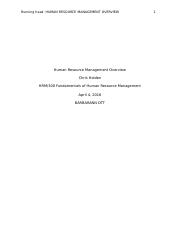 Human Resource Management Overview