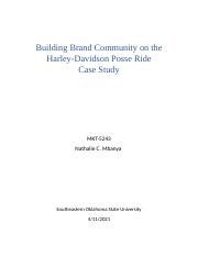NMbanya - Building Brand Community on the Harley-Davidson Posse Case.docx