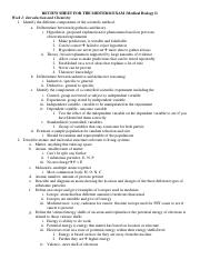 UNE_BIOL 1010  Midterm Review Study Guide.pdf