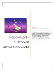 McDonalds - Customer Loyalty Program_MM.docx
