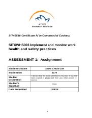 SITXWHS003 - A01 - Implement and monitor work health and safety practices.docx
