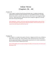 Indian Horse Chapter Questions - 36 to 40.docx