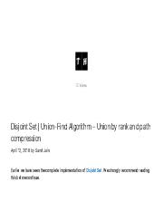 Disjoint Set _ Union-Find Algorithm - Union by rank and path compression _ TutorialHorizon.pdf