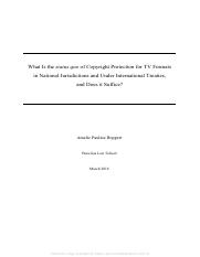 What Is the status quo of Copyright Protection for TV Formats.pdf