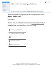 (Article) Does Citizen Participation Matter to Performance-Based Budgeting (2018).pdf