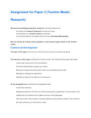 Assignment for Paper 3 (Toulmin Model, Research).docx.pdf