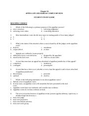 CH 16 Student Study Guide