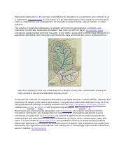 Watershed delineation is the process of identifying the boundary of a watershed, also referred to as