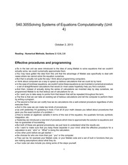 EN.540.305 System of equations notes