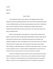 Music in Math - Math 129 Essay