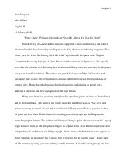Patrick Henry speech analysis essay. Final Draft..pdf