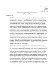Huck Finn Questions (15-30)