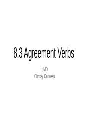 8.3 Agreement Verbs.pptx