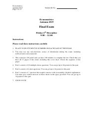 Econometrics - Final Exam 2019 - v1.pdf