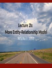 Lecture 2b - E-R Model (Spring 2016)