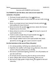 HUEN 231 Exercises on Compound Sentences.docx
