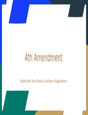 US History 4th Amendment Presentation