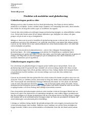 Johan Norberg och texter till examinationen. Fördelar och nackdelar med globalisering VT22.docx