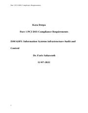 Project Part 1 PCI DSS Compliance Requirements.docx