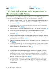 7.02 Basic Calculations and Computations in the Workplace.docx