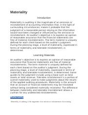 Unit 2 The Purpose of Audits - Materiality - Auditing.docx