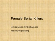 Female Serial Killers Slides