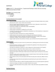 Cooridinated Science Cyclic Tests (2).docx