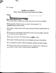 Research Paper (Affordable Care Act)