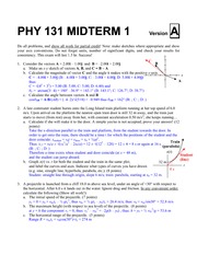 PHY131 Midterm1 Solutions