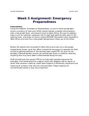 Week 5 Assignment  Emergency Preparedness.docx