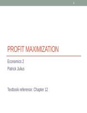 Lecture 2.3 - Profit Maximization.pptx