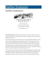 Halifax Explosion.docx