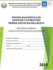 Prueba Diagnóstica- Lenguaje y Literatura -Primer Año Bachillerato - 2019.pdf