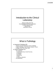 Final Exam - Introduction to the Clinical Laboratory