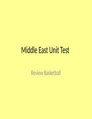 Middle East Unit Test Review Bball Game.pptx