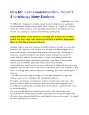 ALI ODEH - Summarize_ New Michigan Graduation Requirements Shortchange Many Students.docx