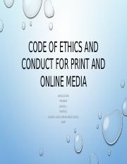 Code of ethics and conduct for print and online media 2022.pptx