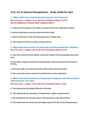 3.01_Art of Ancient Mesopotamia – Study Guide for Quiz.docx
