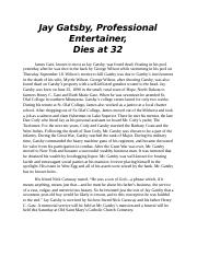 jay gatsby obituary