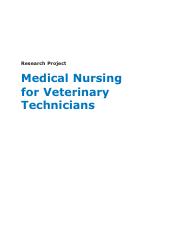 Medical Nursing for Veterinary Technicians